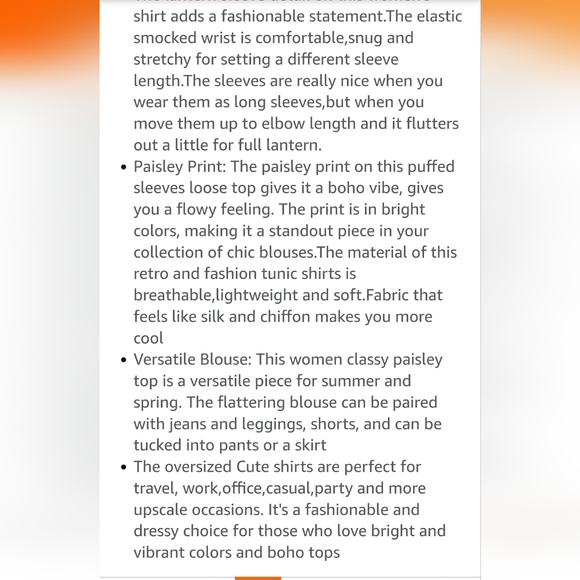 Women's Aqua/Pink Modern Abstract Paisley Print Loose Blouse w/Long Sleeves-XXL - Picture 9 of 9